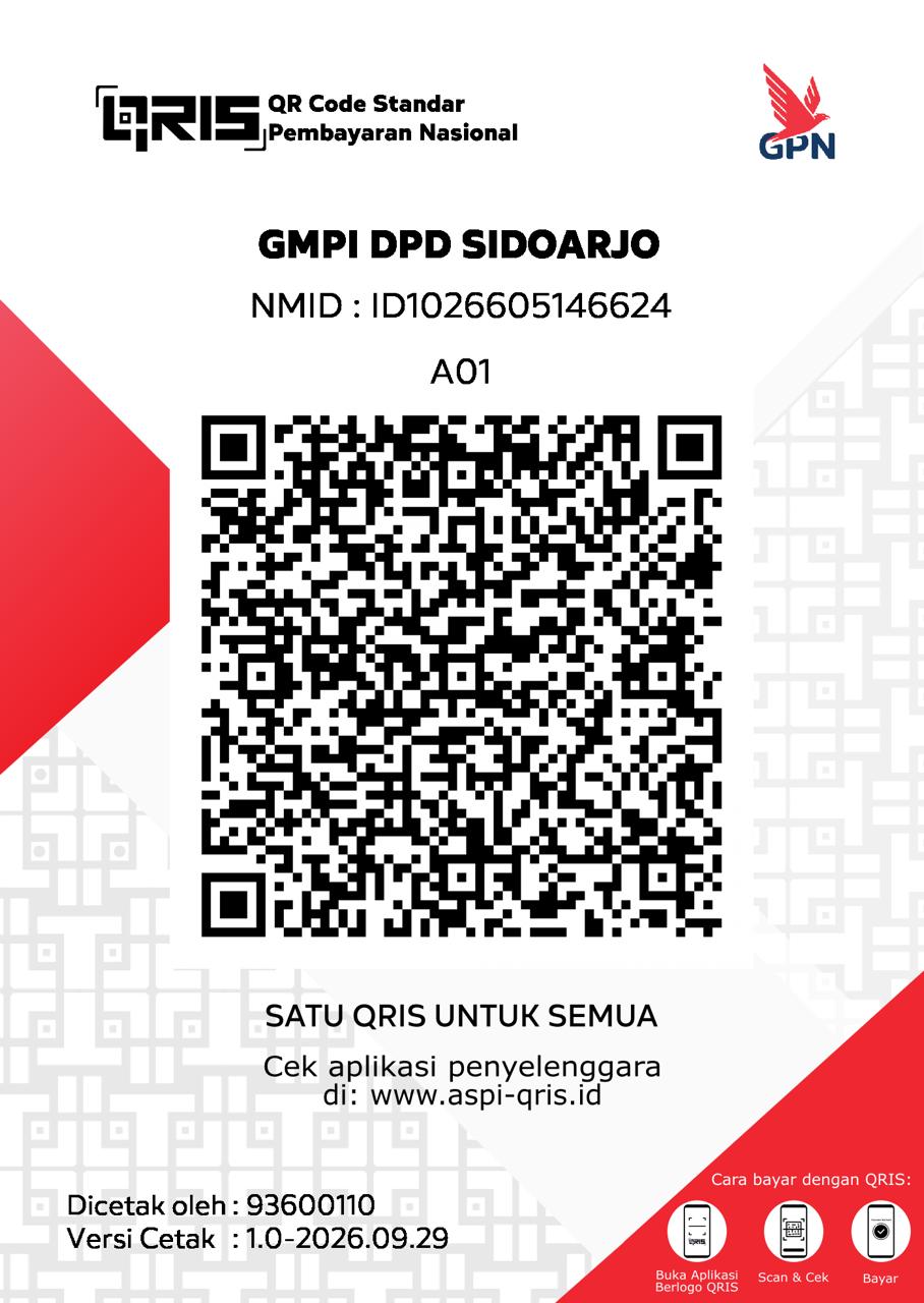 QRIS resmi GMPI DPD SIDOARJO